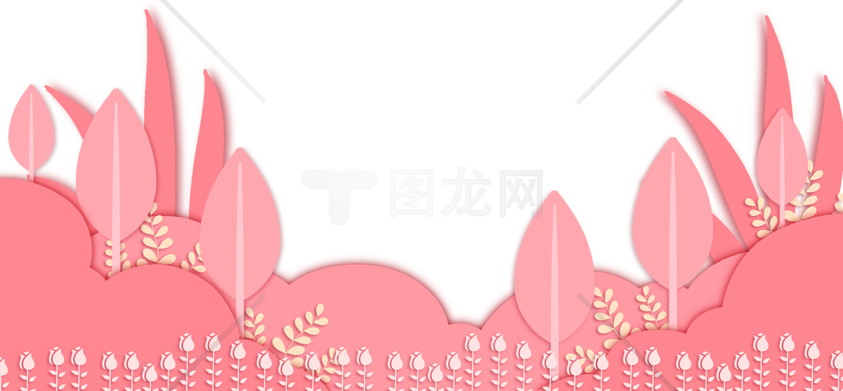 粉色梦幻花园背景设计素材