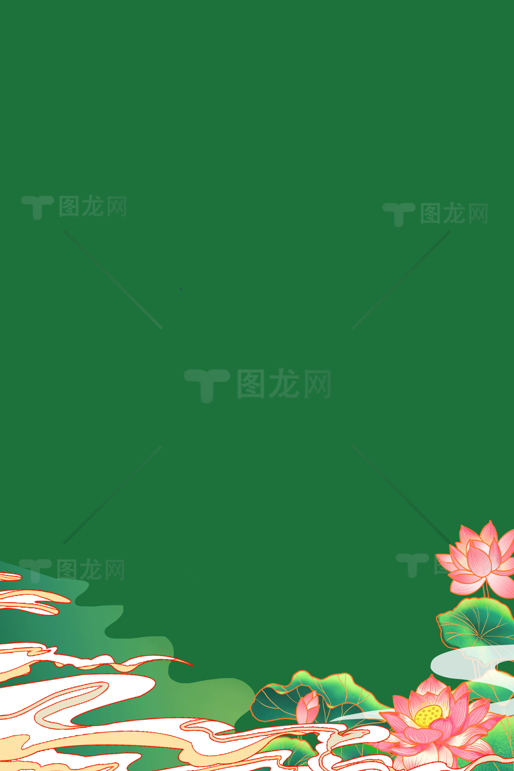 中国风荷花背景设计素材