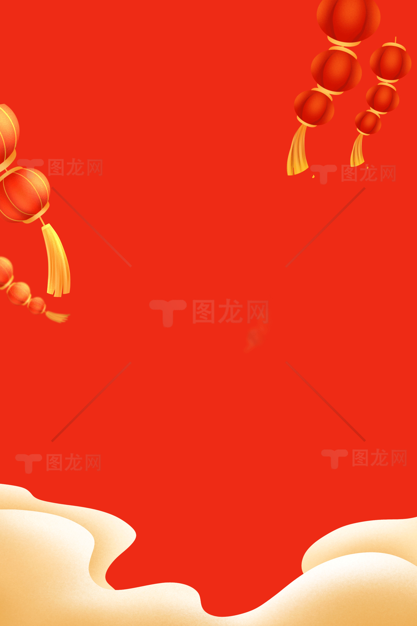 喜庆红色春节主题背景图片素材