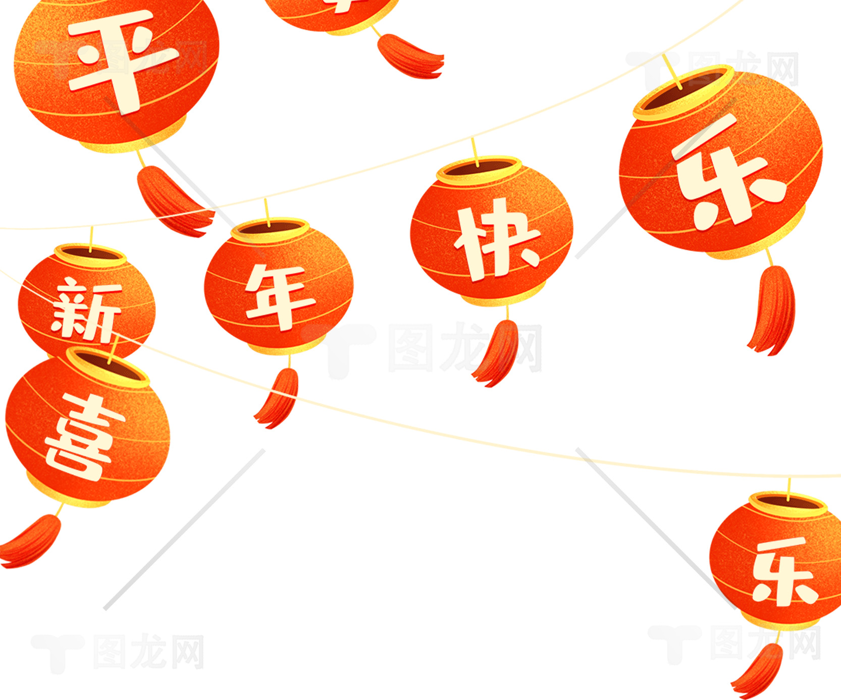 新年灯笼装饰高清图片合集素材