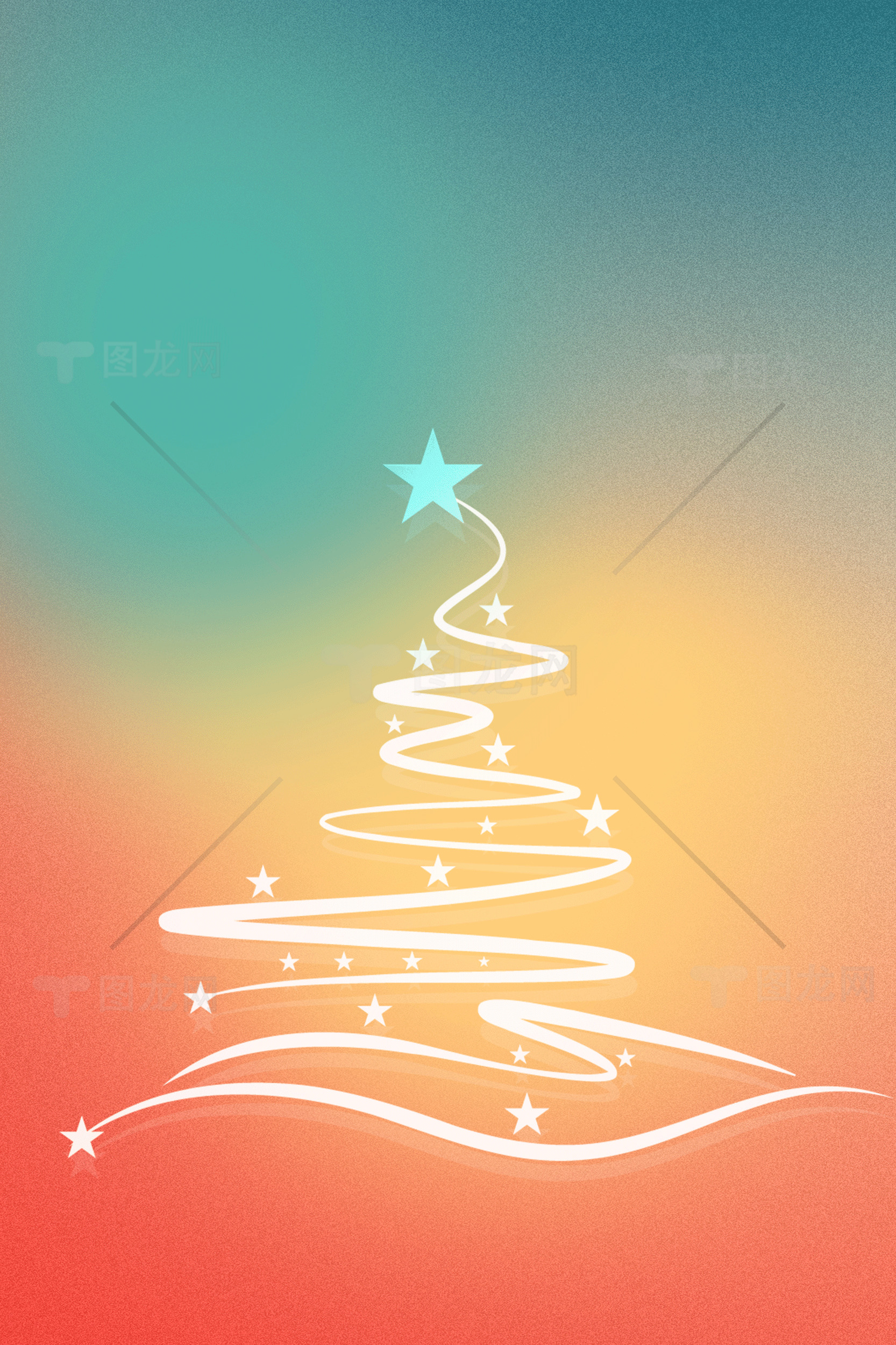 圣诞树简约风格背景图片素材