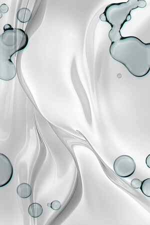 抽象液体艺术背景图片-灰白与透明气泡设计