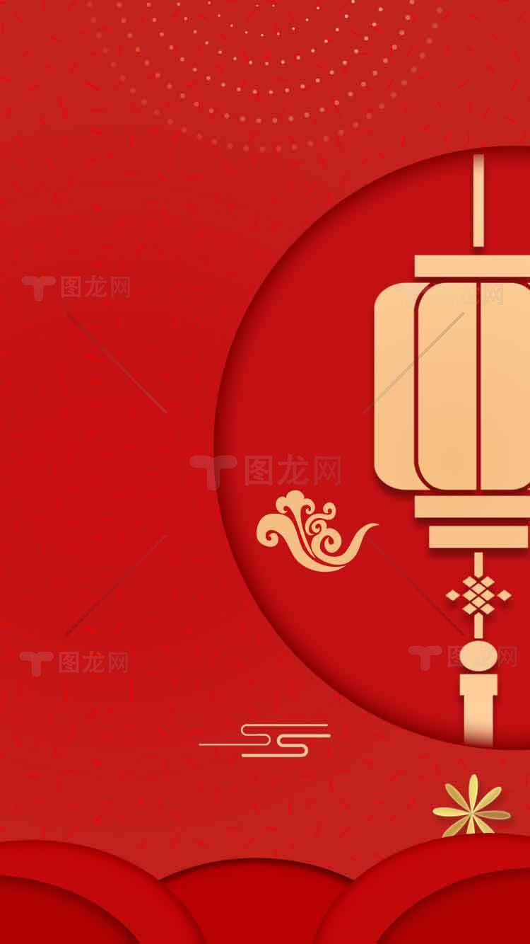 中国风红色灯笼背景高清素材图片