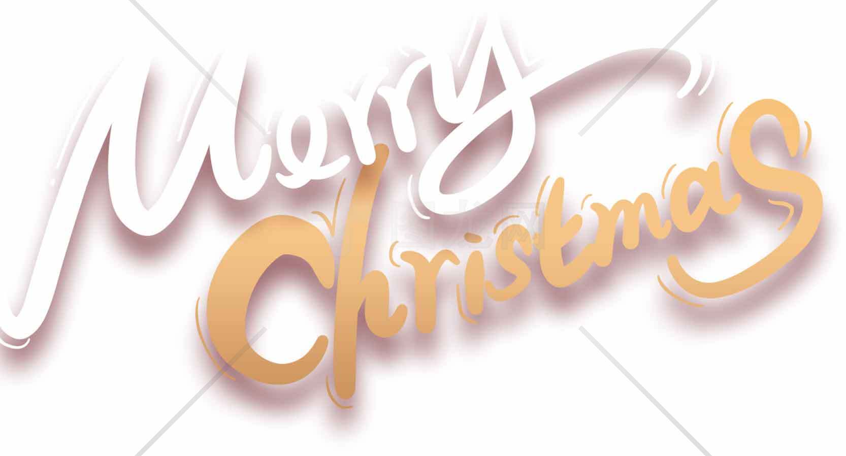 圣诞节手写艺术字设计图片素材