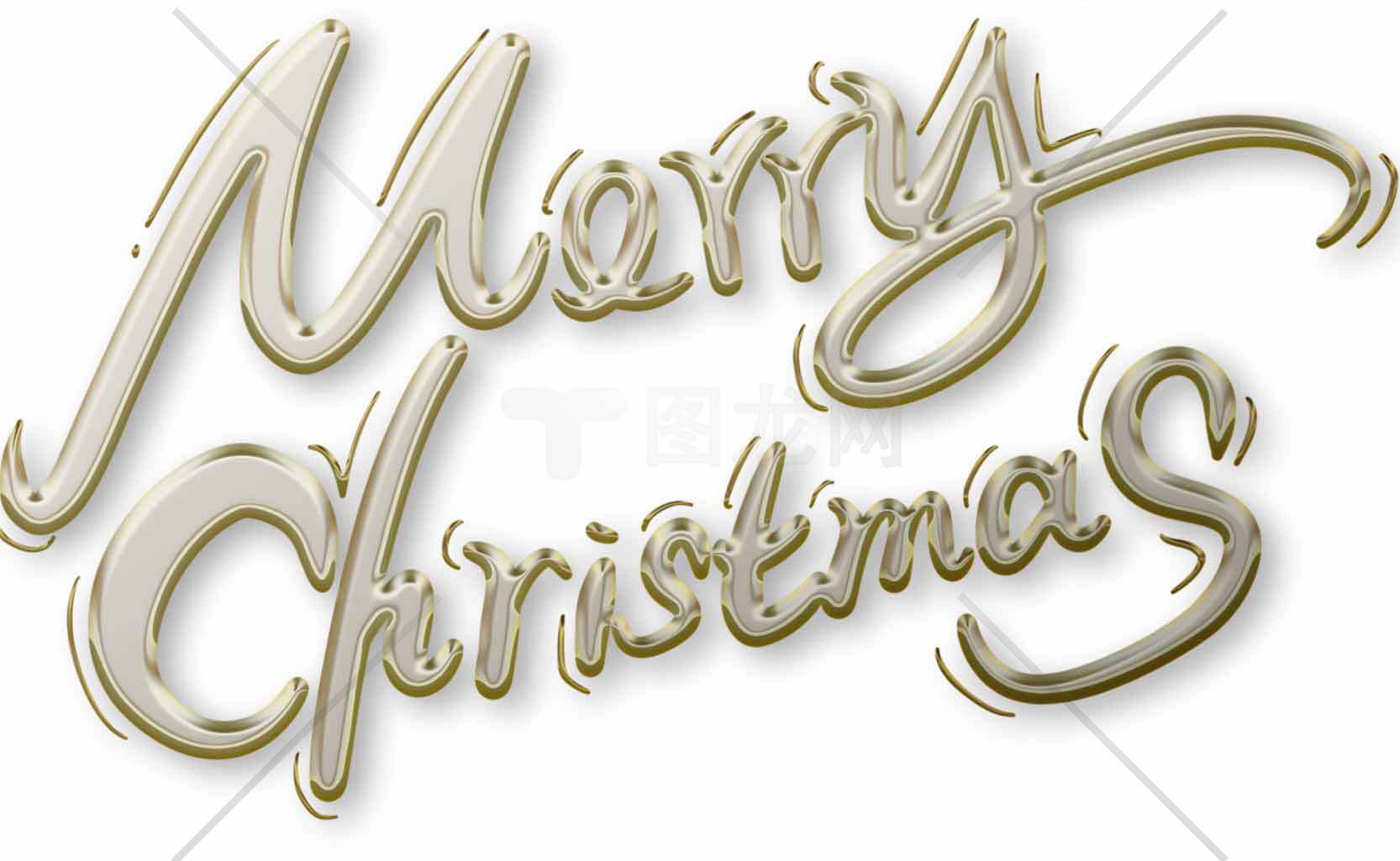 优雅金色圣诞节祝福文字图片素材