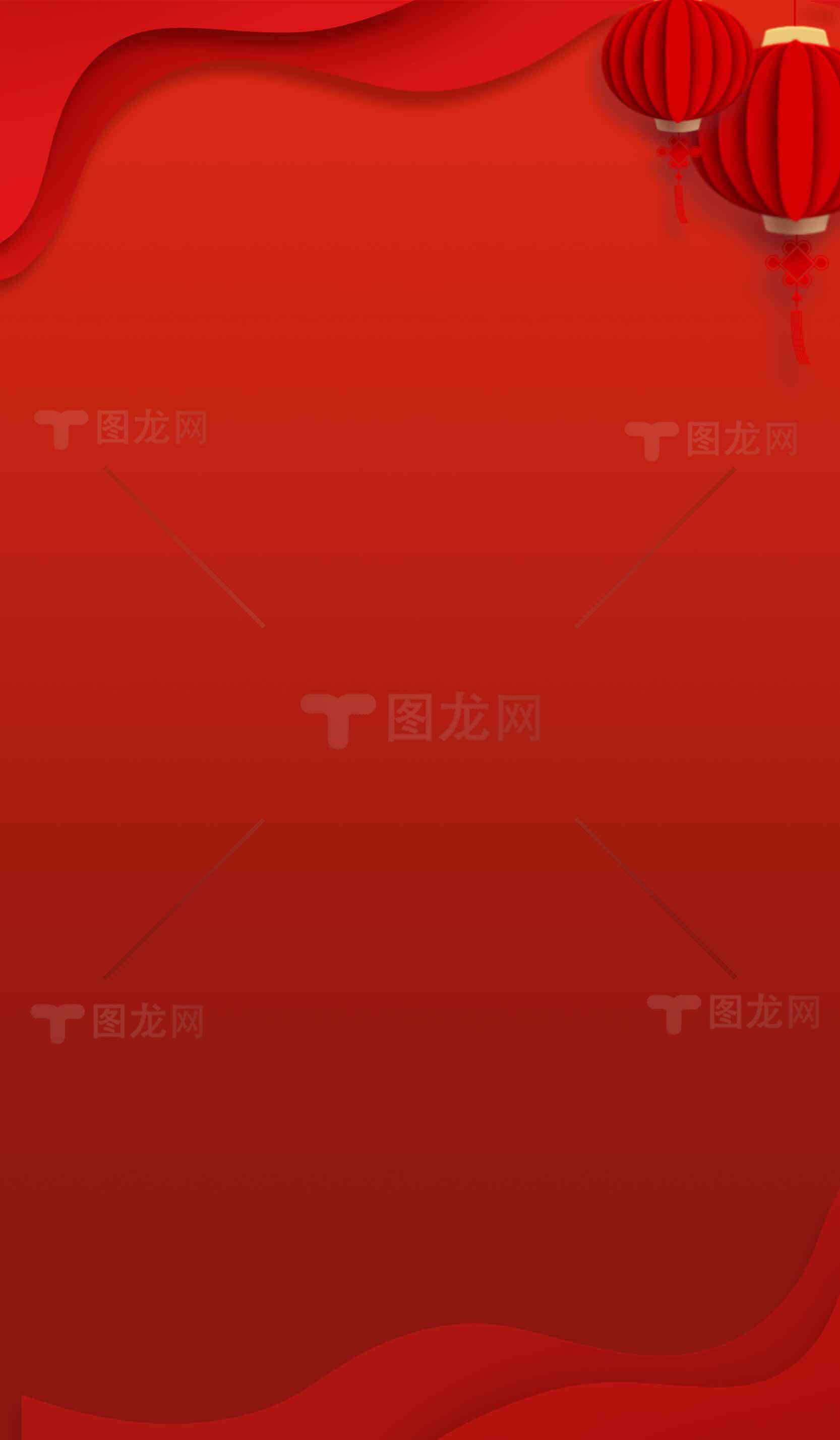 中国红色背景图片带灯笼设计适合新年主题素材