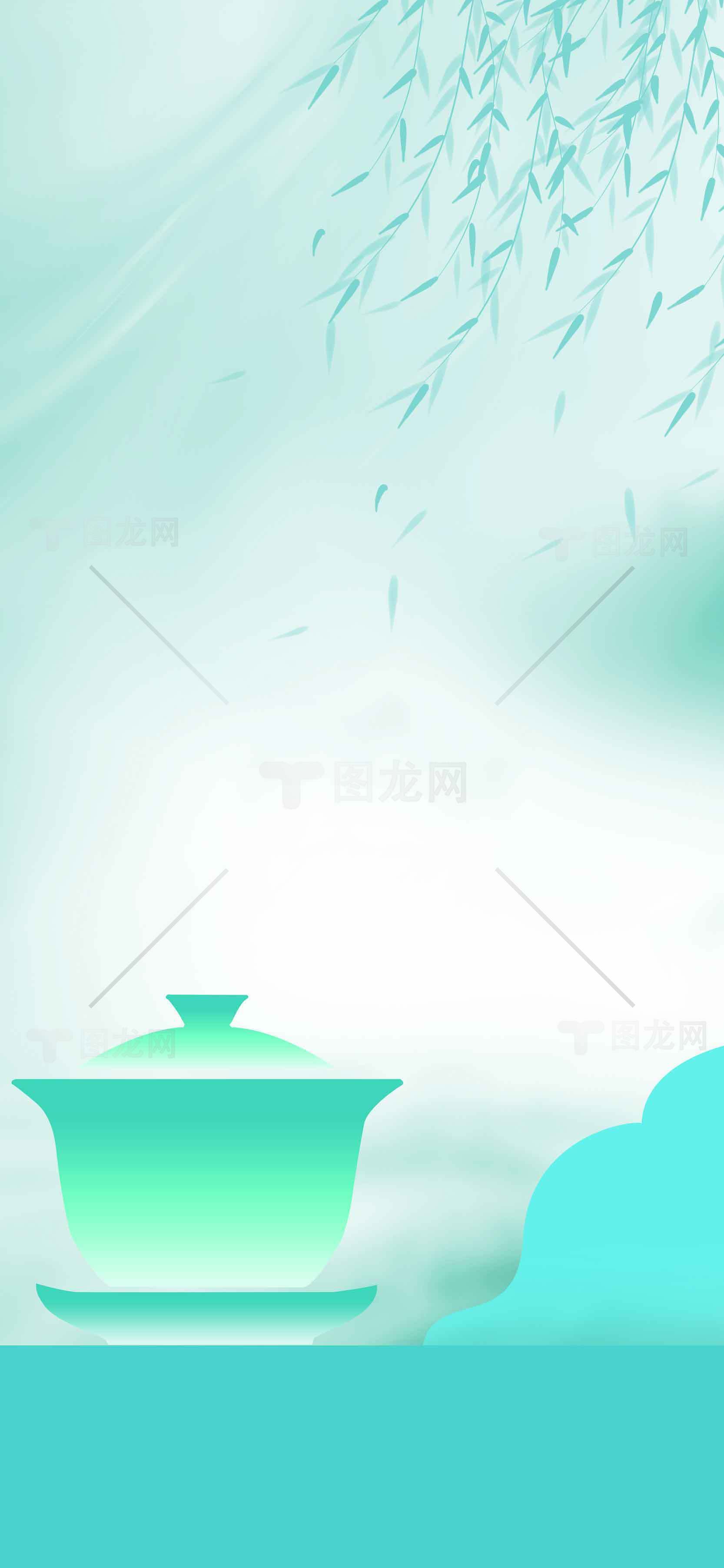茶文化清新背景图片下载素材