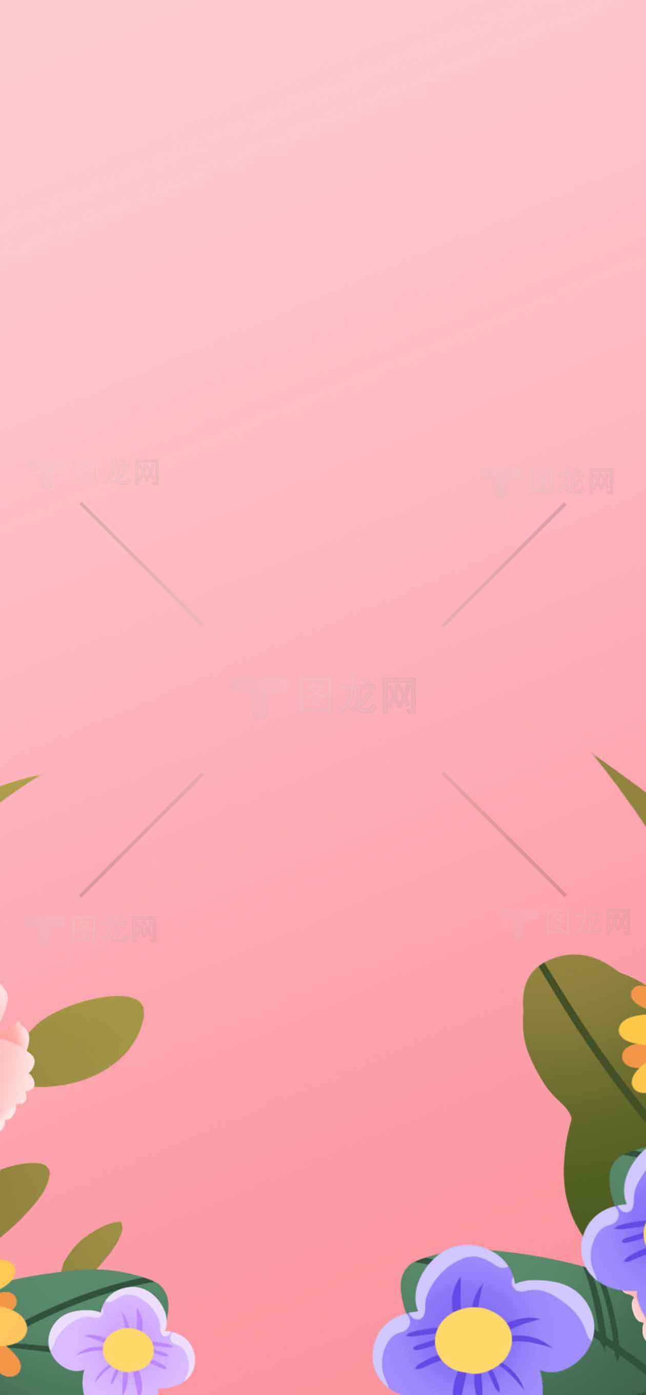 粉色花卉背景图片素材
