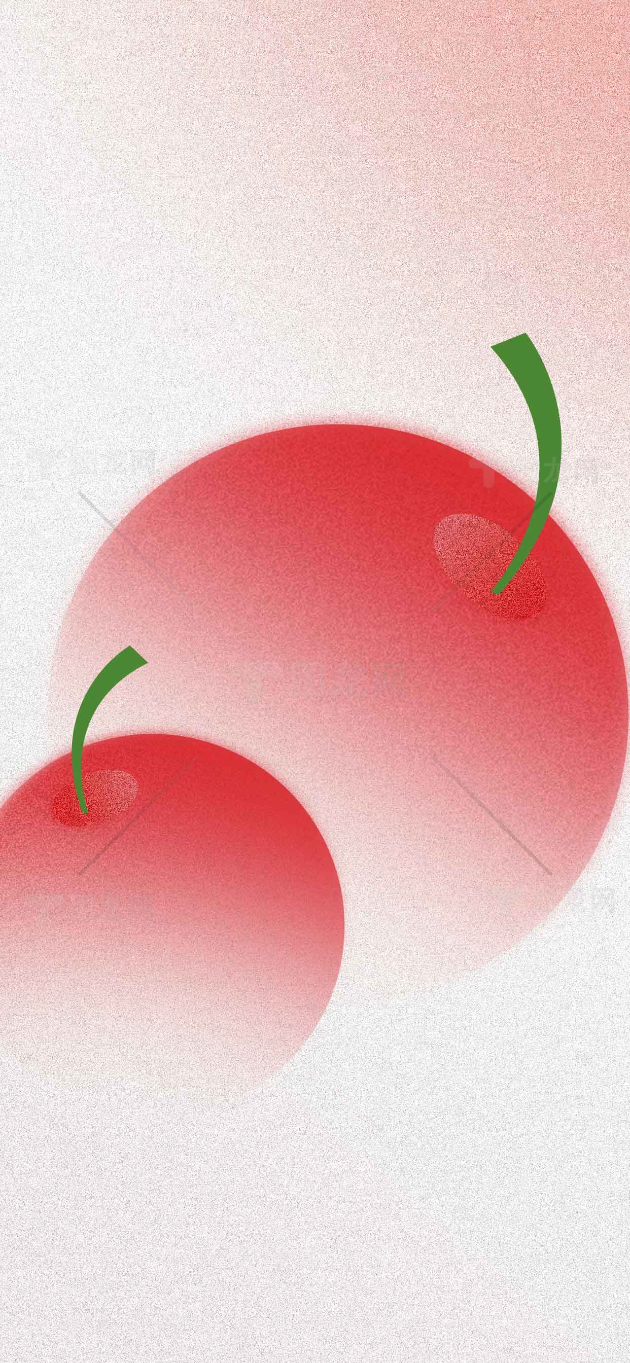 简约樱桃插画设计图片素材