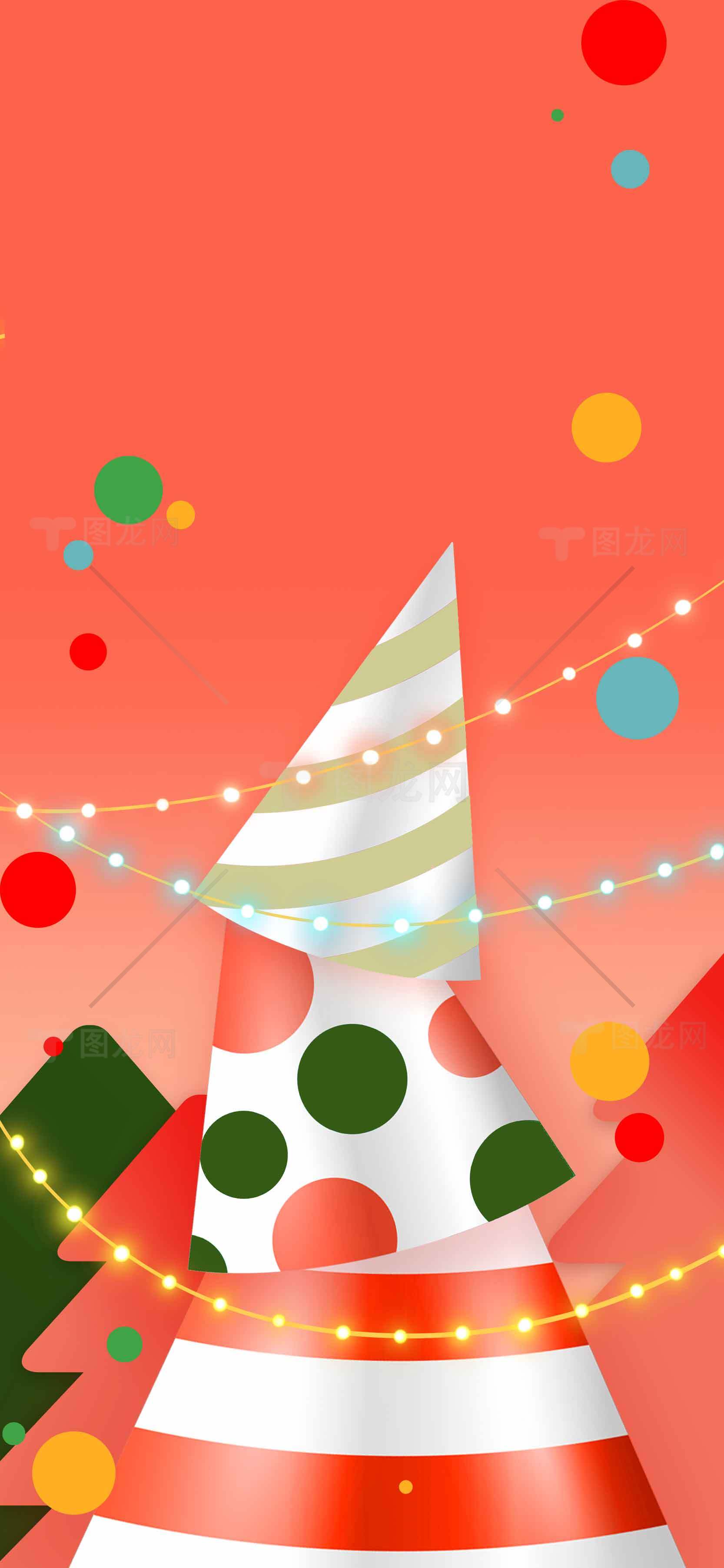 圣诞派对装饰高清背景图片素材