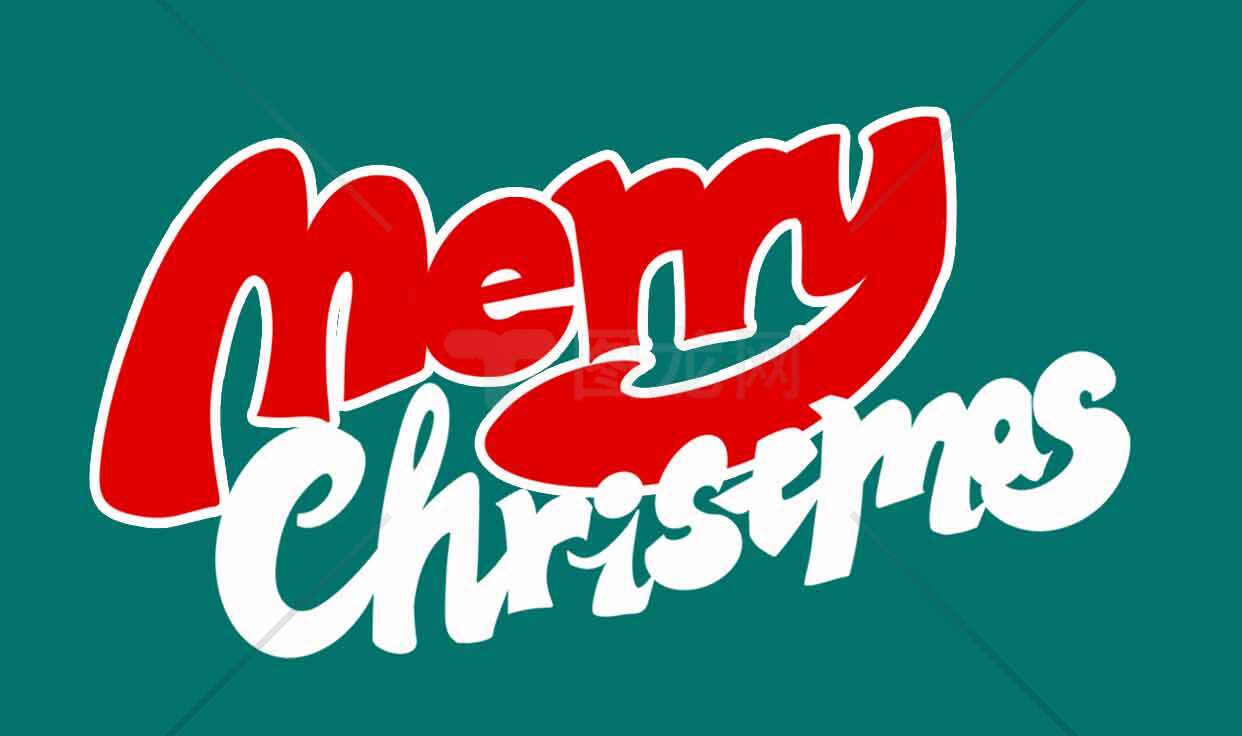 圣诞节祝福文字设计图片素材