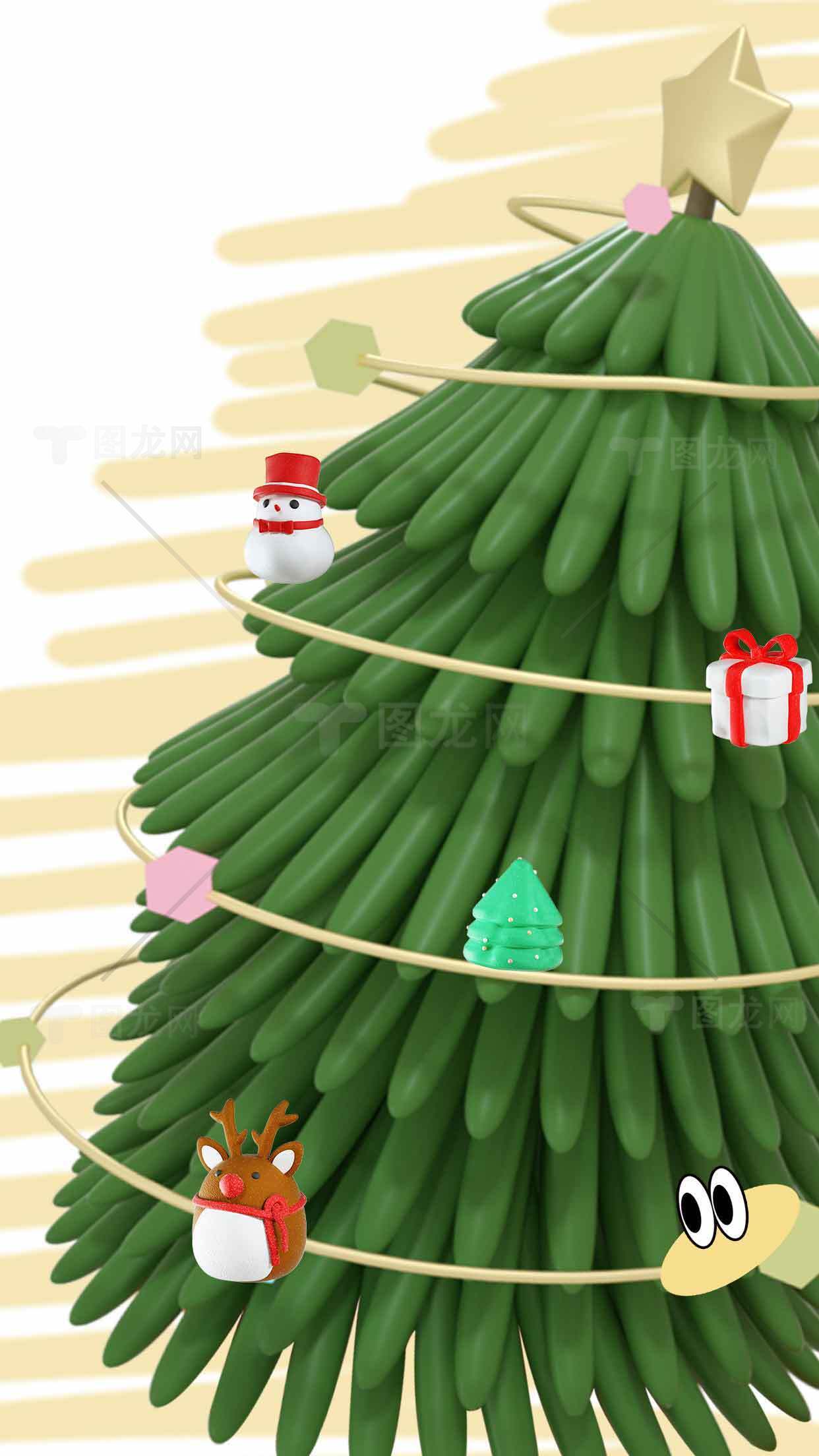圣诞树装饰创意设计图片素材