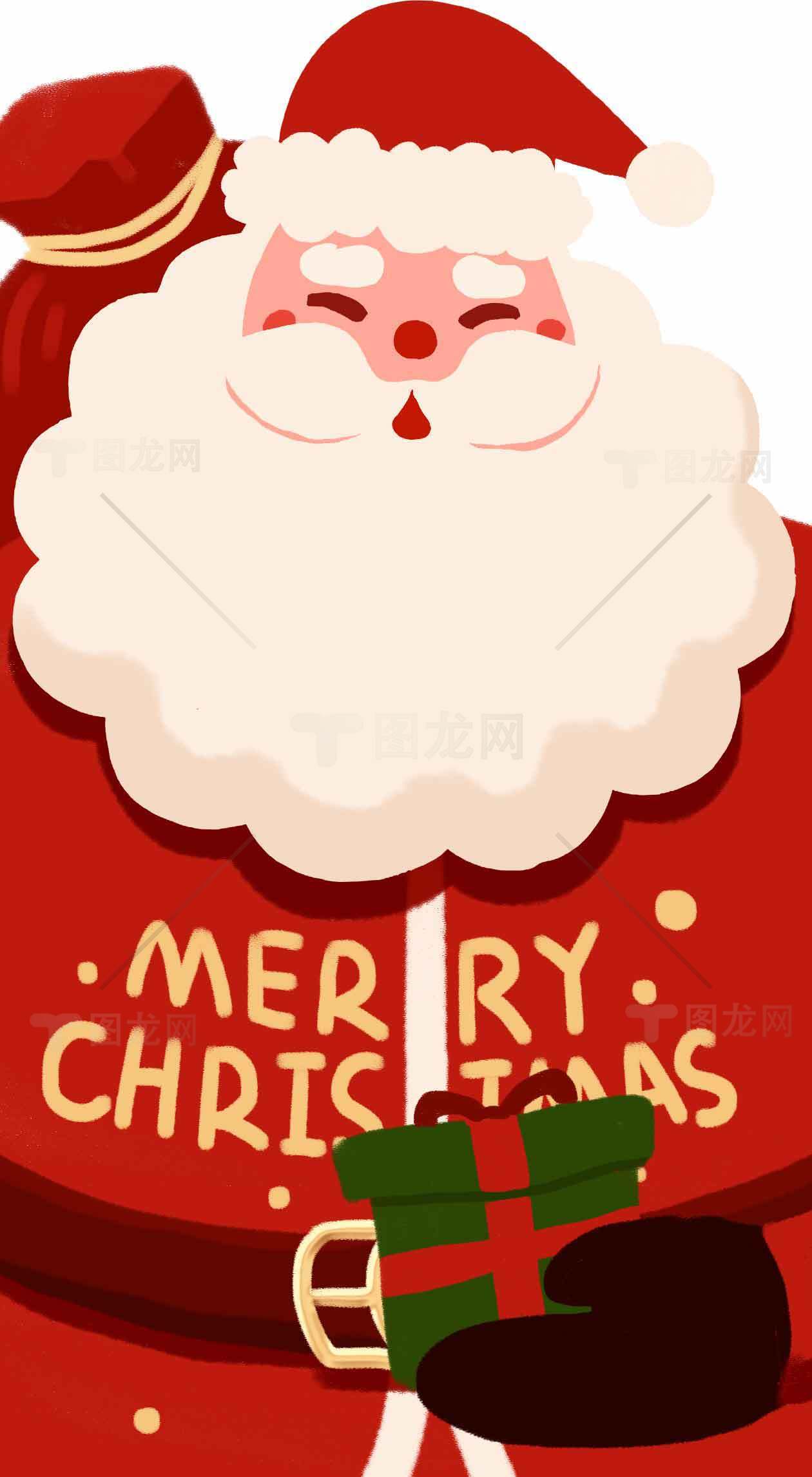圣诞老人插画图片-Merry Christmas主题设计素材