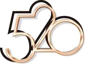 520表白节浪漫金色艺术字体设计