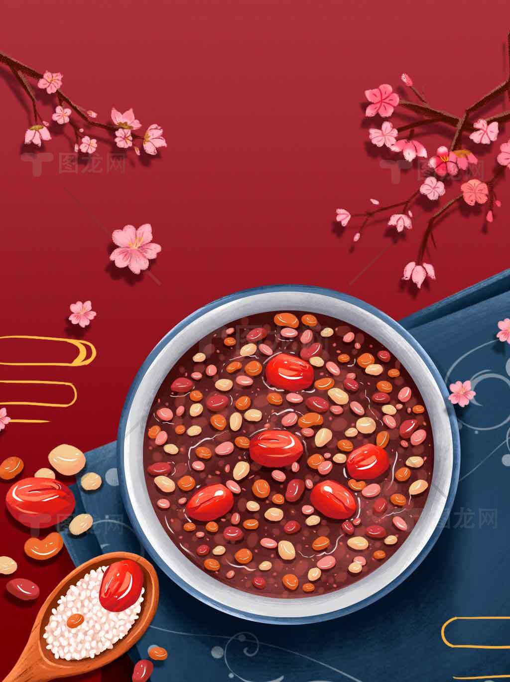 传统红豆羹美食图片 | 中式养生甜品素材