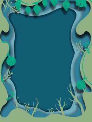 绿色自然风格边框背景图片