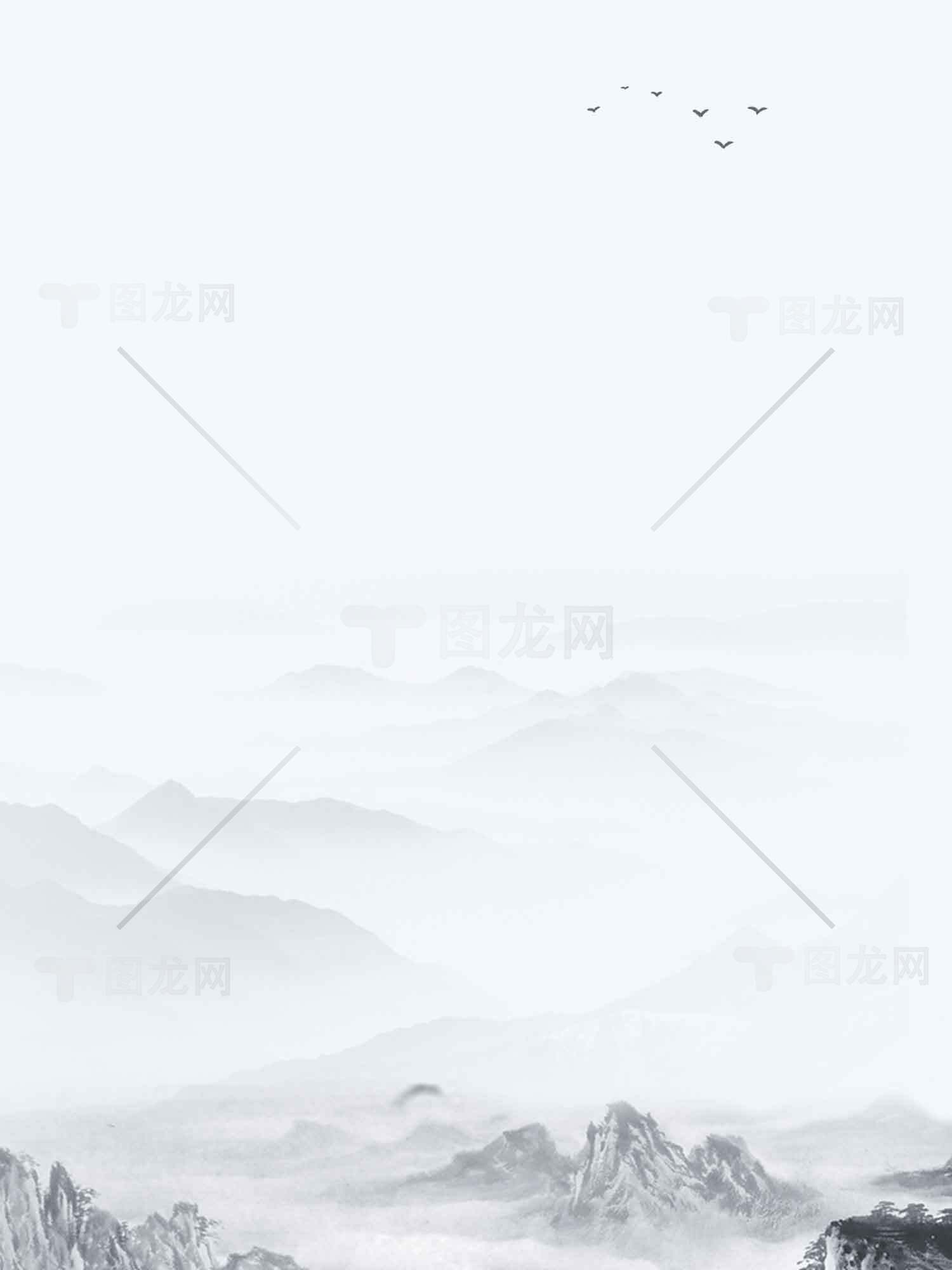 中国水墨山水画高清壁纸下载素材