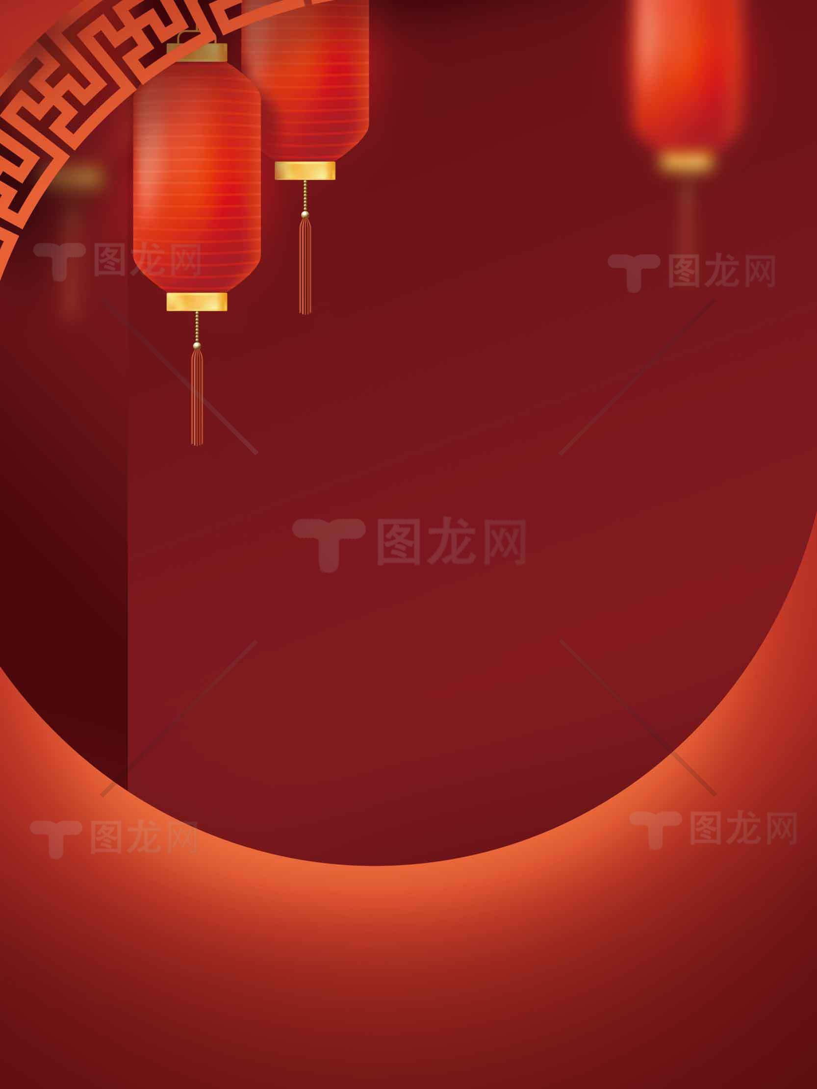 中国传统红灯笼背景高清素材图片