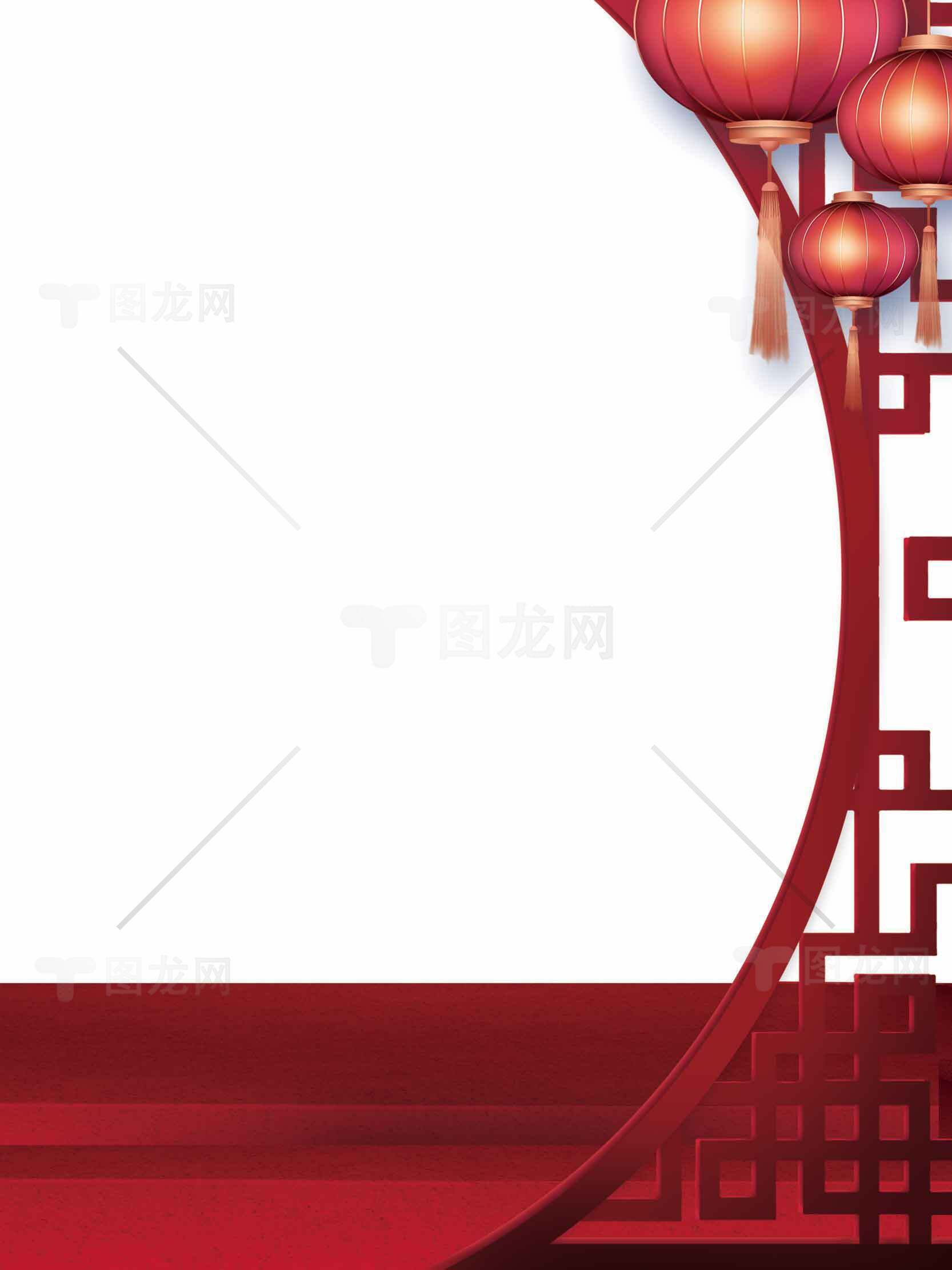 红色灯笼中国风背景图片下载素材