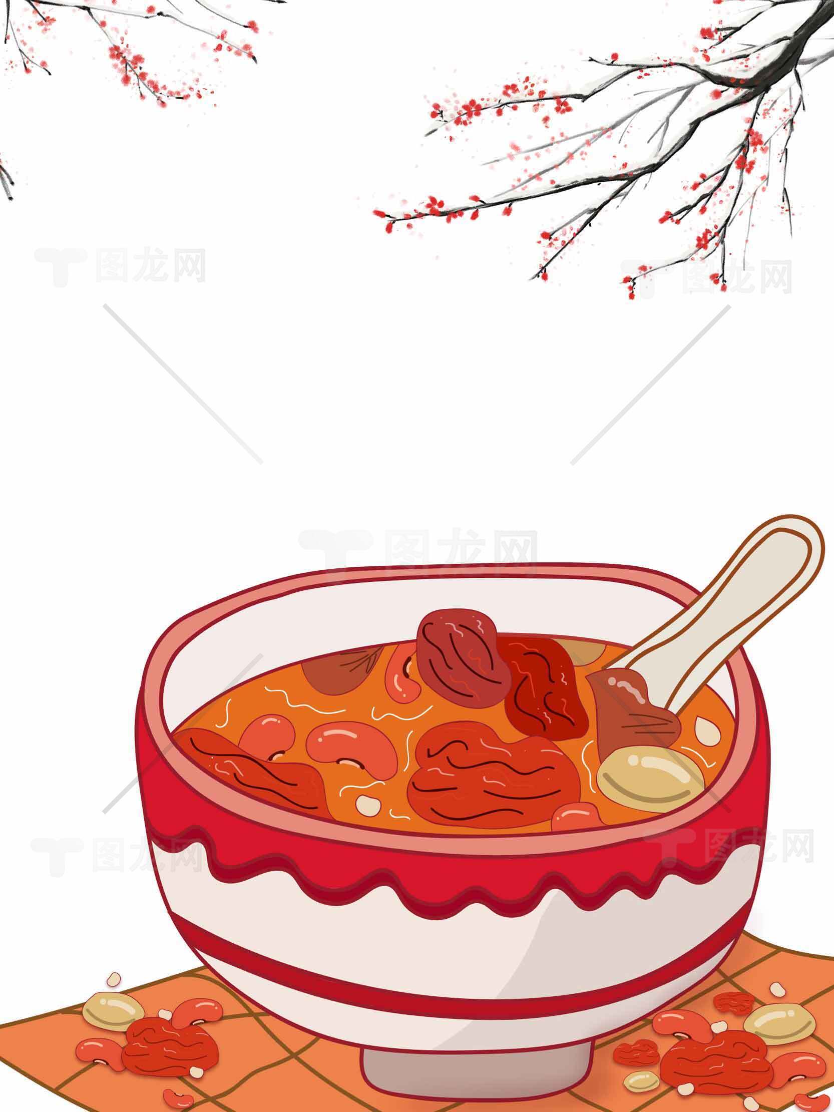 冬季养生红枣汤插画图片素材