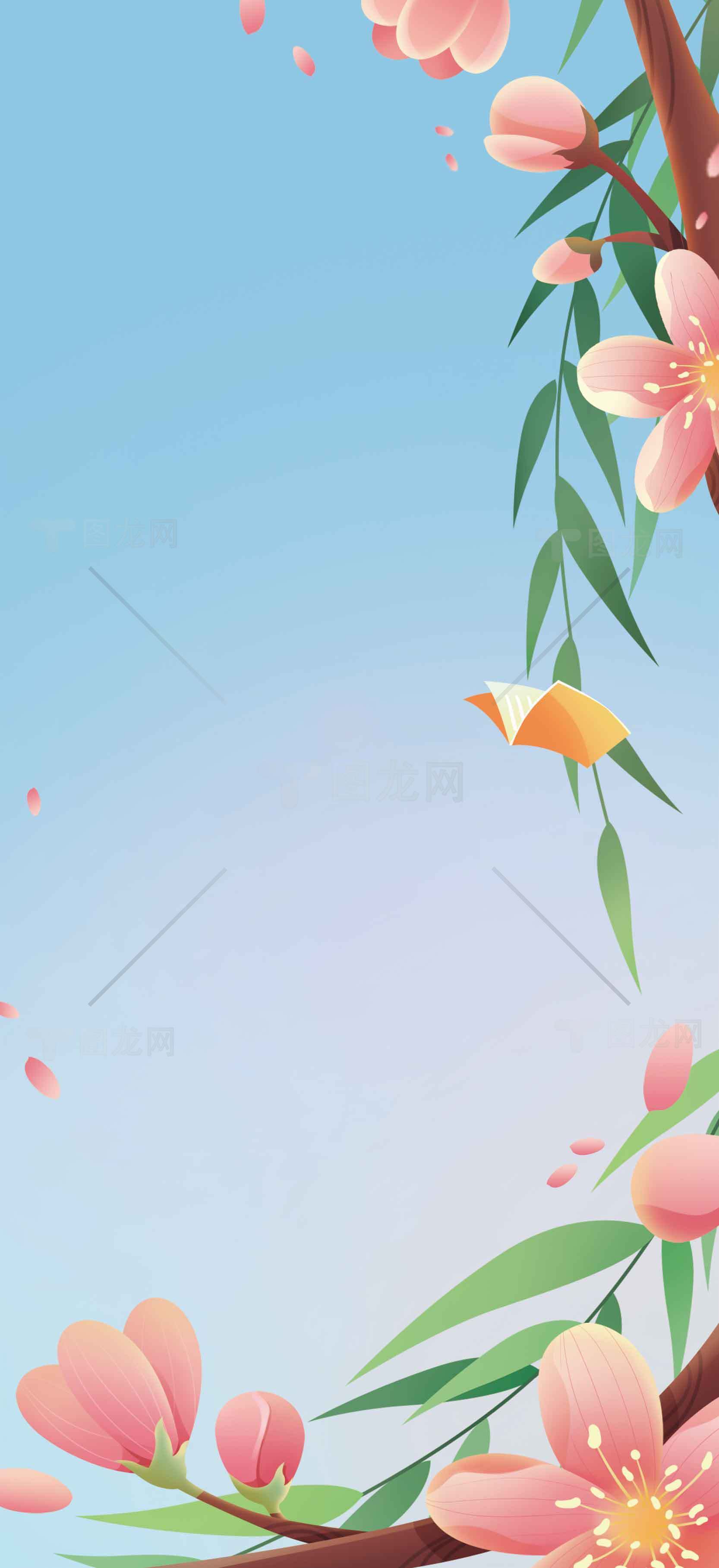 春日樱花背景图片素材