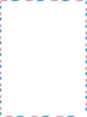 经典航空信封边框设计图片