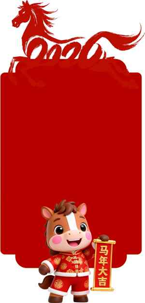 2026马年大吉贺卡设计图片