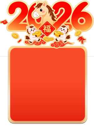 2026年春节贺卡设计：红色主题与生肖马元素