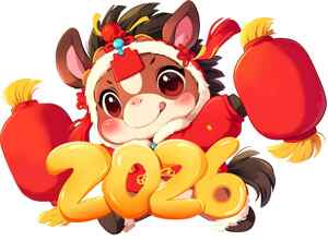 2026生肖马新年贺图创意设计