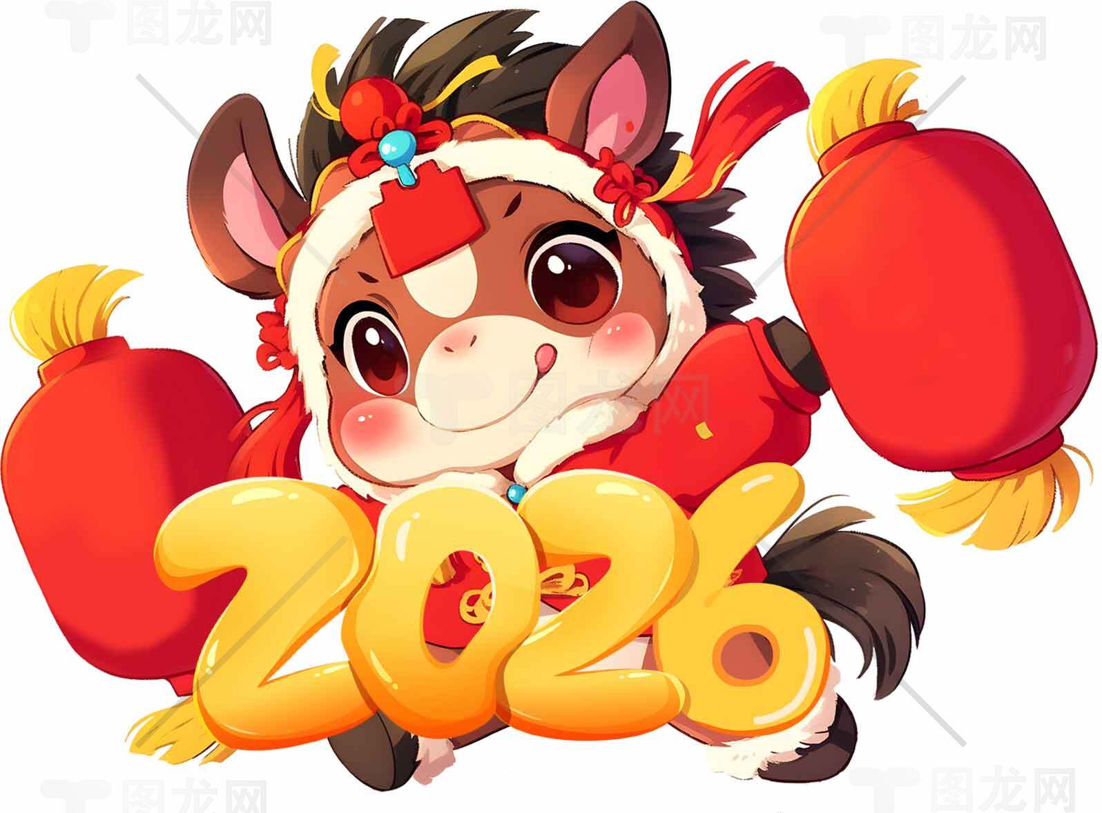 2026生肖马新年贺图创意设计素材