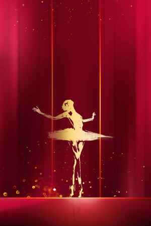 优雅芭蕾舞者剪影艺术背景图片