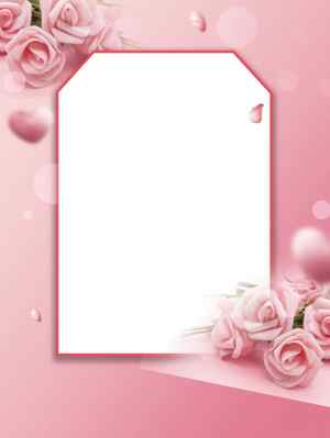 浪漫粉色玫瑰背景模板设计