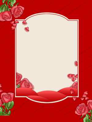 浪漫红玫瑰背景模板设计