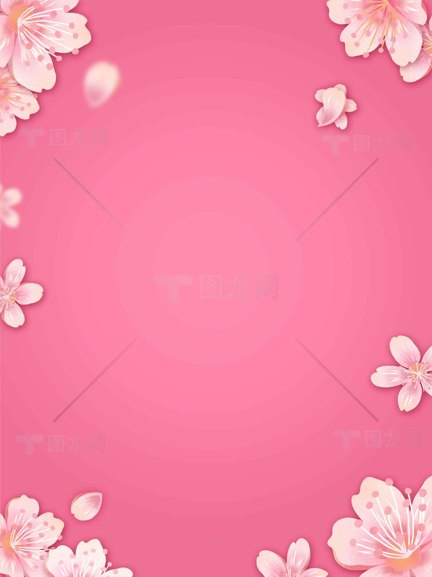 粉色樱花背景图片素材
