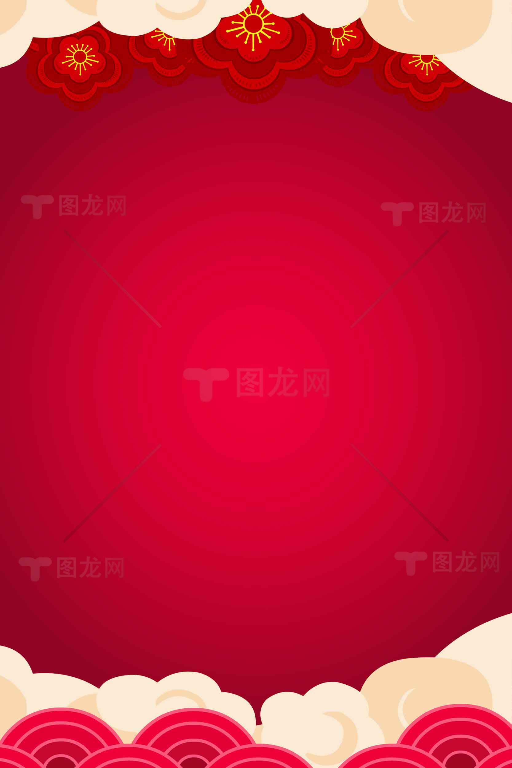 红色中国风背景图片素材