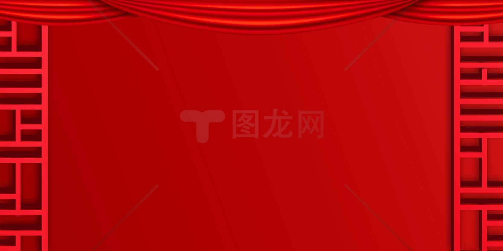 中国风红色背景素材图片