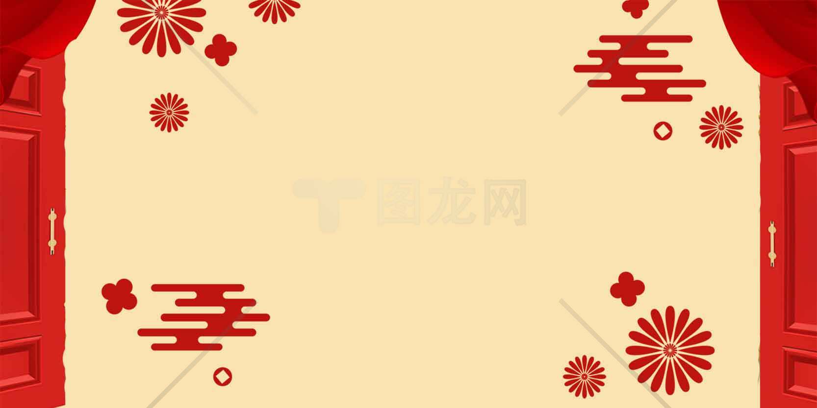 中式红色喜庆背景图片素材