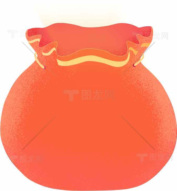 红色福袋插画图片素材