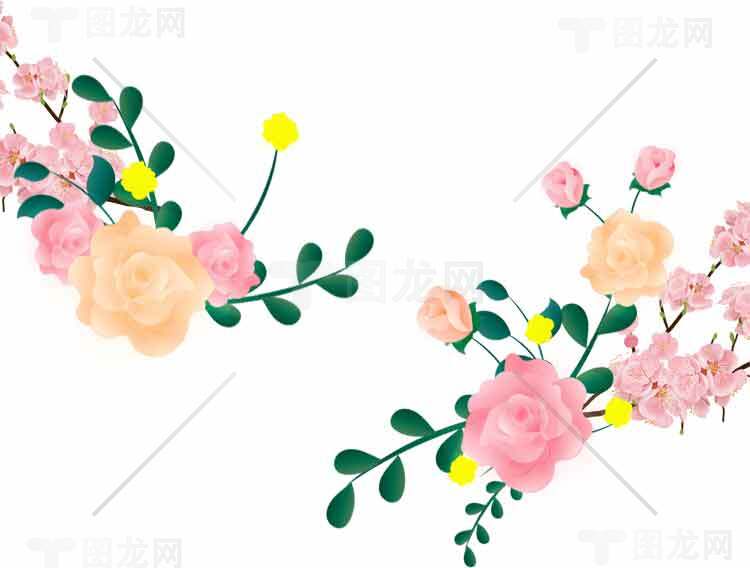 清新花卉背景图片素材