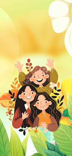 欢乐家庭插画背景设计