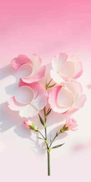 粉色花卉背景唯美图片