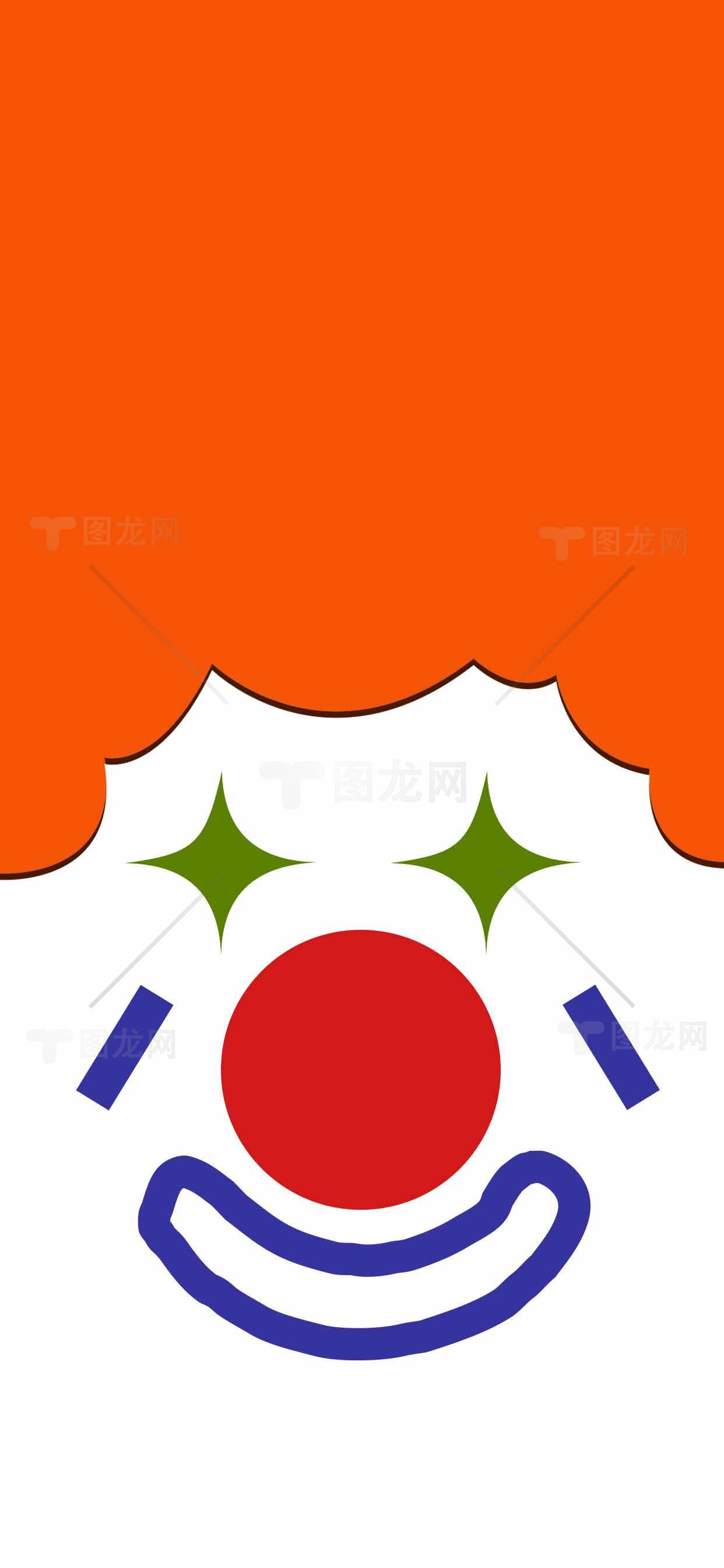 卡通小丑简约设计图片素材