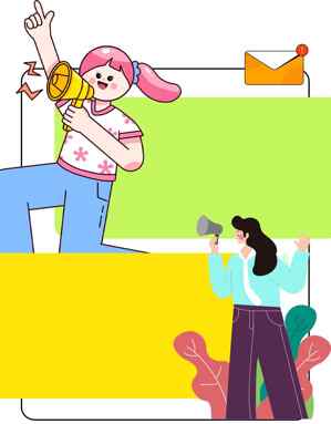 创意卡通风格宣传插画设计