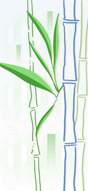清新竹子插画背景图片