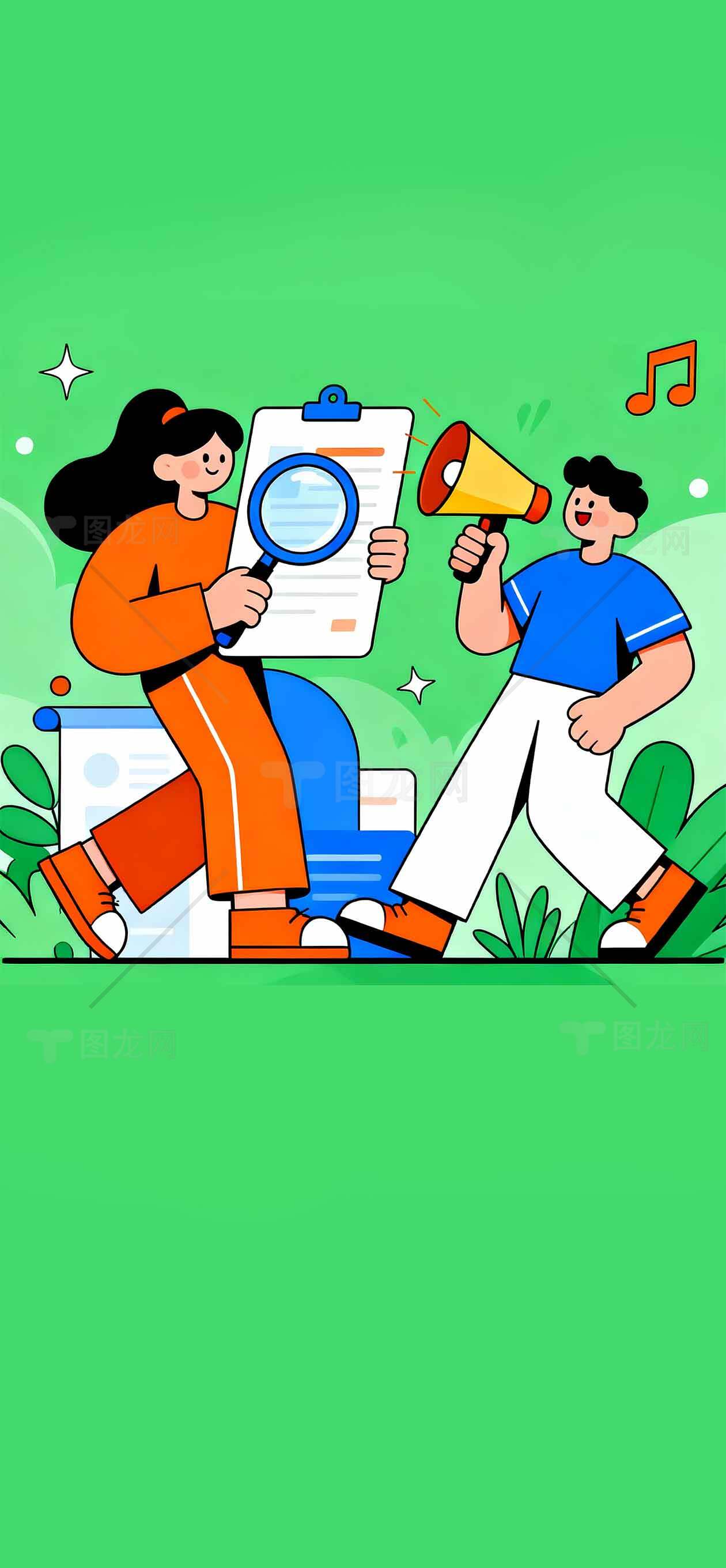 团队协作与沟通插画设计素材