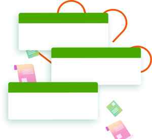 绿色主题简约标签设计图片