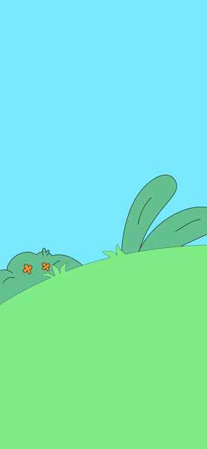 可爱卡通风格草地与蓝天插画背景