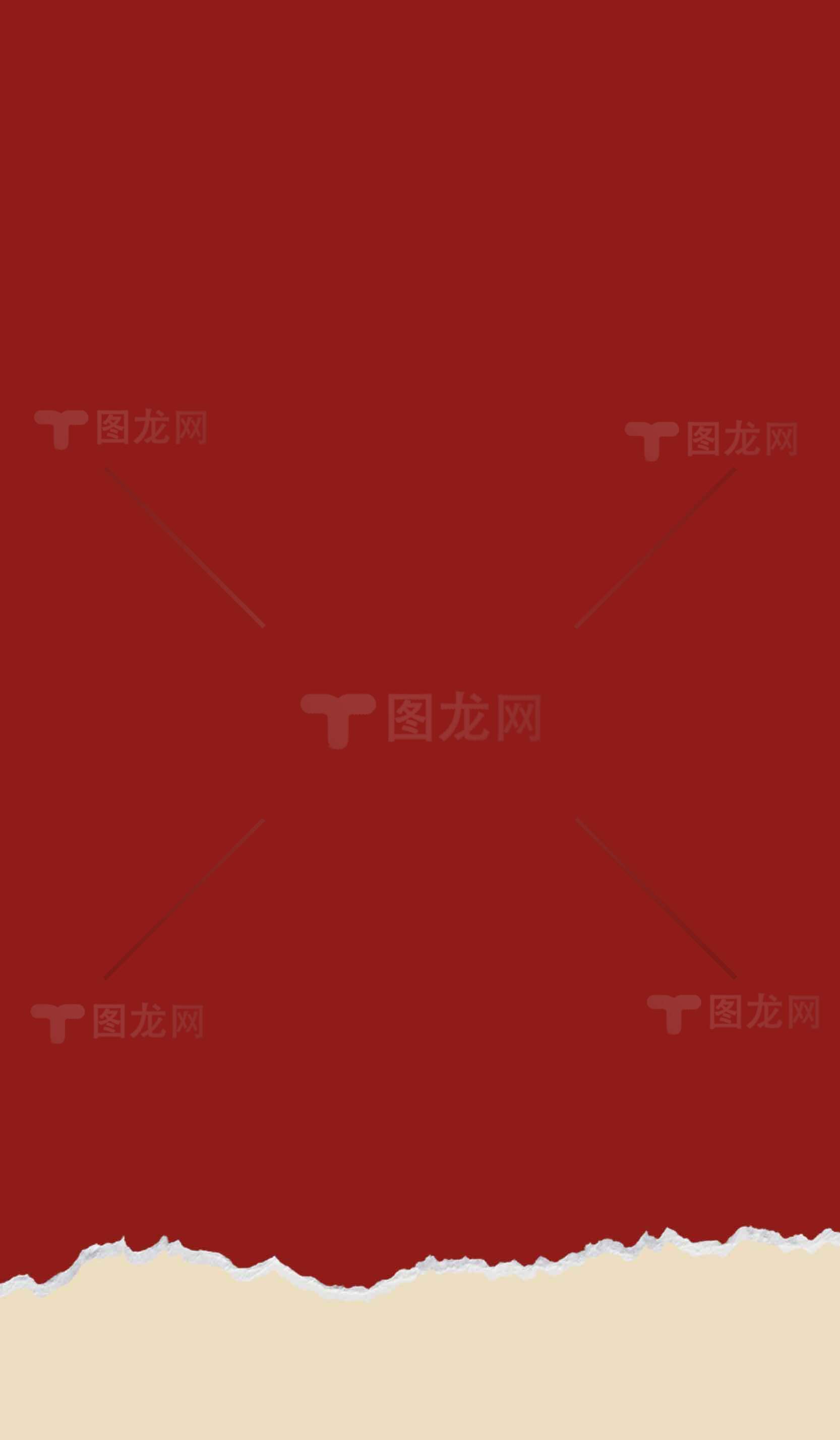 红色与米色撕裂纸纹理背景图片素材
