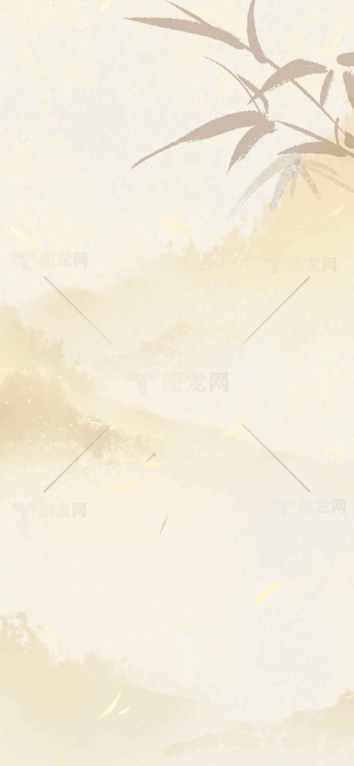 中国风水墨竹背景图片素材