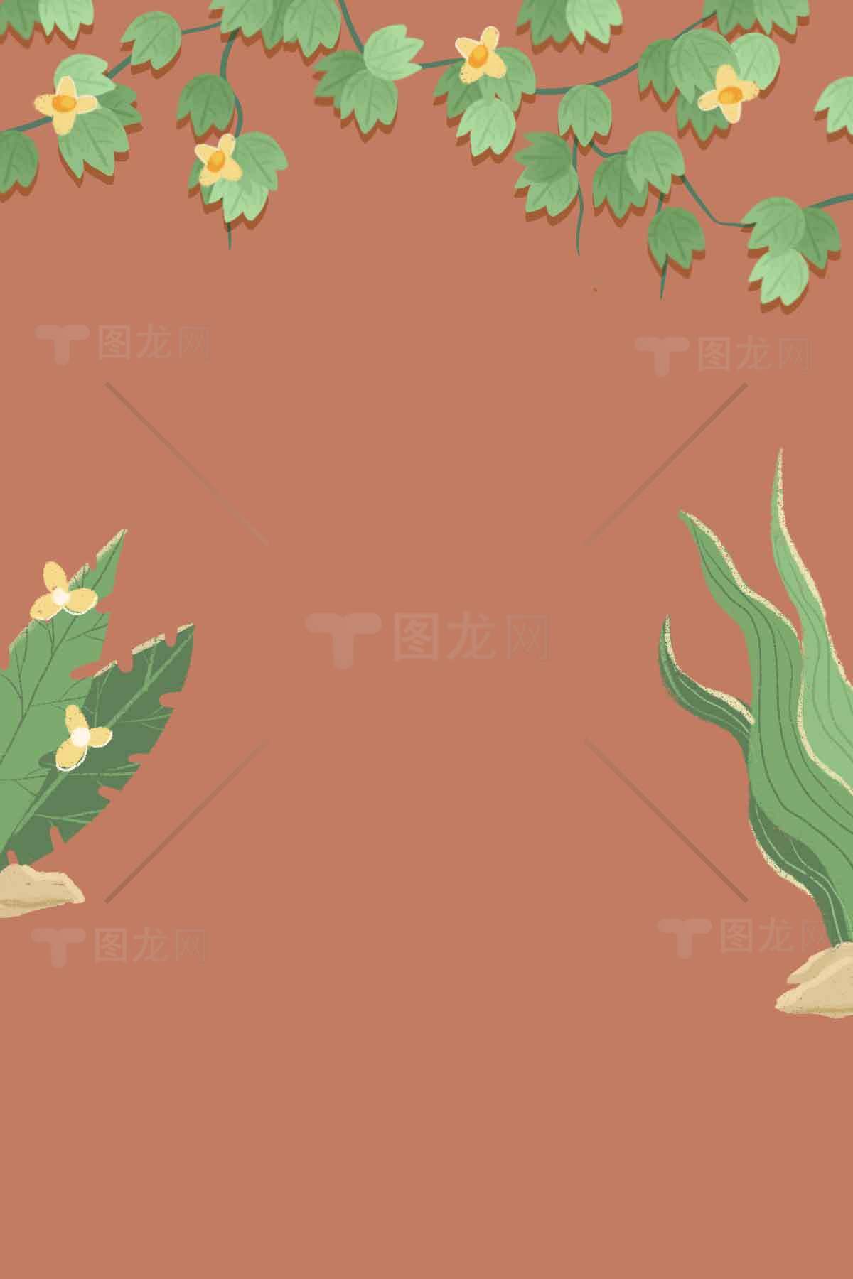 简约植物背景设计图片素材